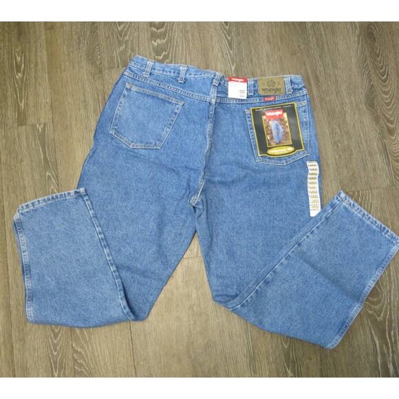 VINTAGE WRANGLER *NWT* Jeans Hero Relaxed Fit  Size 42/32 Men's Stone Washed - Picture 2 of 6